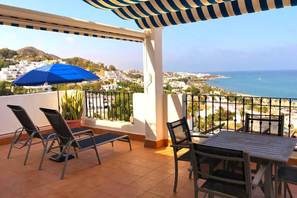 Penthouse With Large Terrace And Roof Solarium, With Amazing Sea Views Apartment Mojacar Luaran gambar